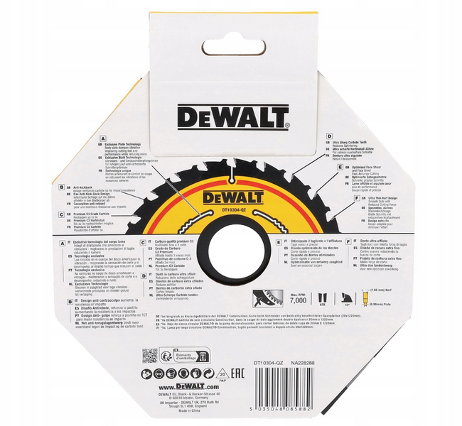 Диск пильний для дерева Dewalt 190x24х30 DT10304 пила 13094214182 фото