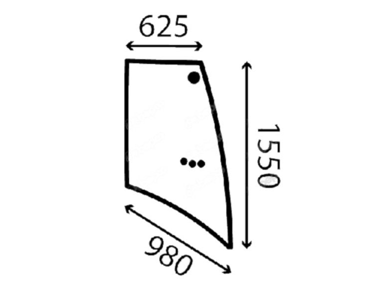 Скло CAT 422E 428E 432E 434E 442E 444E - Ліва сторона 2059609 3375 фото