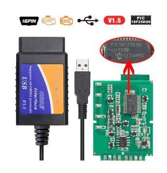 Автомобільний діагностичний сканер ELM327 V1.5 Wi-Fi USB OBD2 Android 32507663811-3 фото