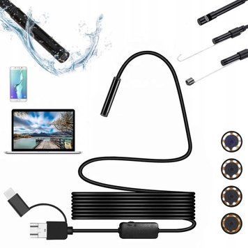 Ендоскоп камера інспекційна fullHD fullHD Android USB-C 8695730959 фото
