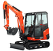 Стекло двери верхнее мини экскаватора Kubota KX027-4 RG268-47140 фото 2