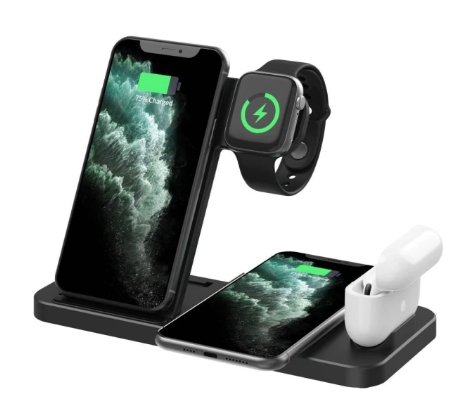 Бездротовий зарядний пристрій 4 в 1 Qi 15 Вт для iPhone 12 11 Pro XS MAX XR X 8 Apple Watch SE 6 5 4 3 AirPods 1005001552335038 фото