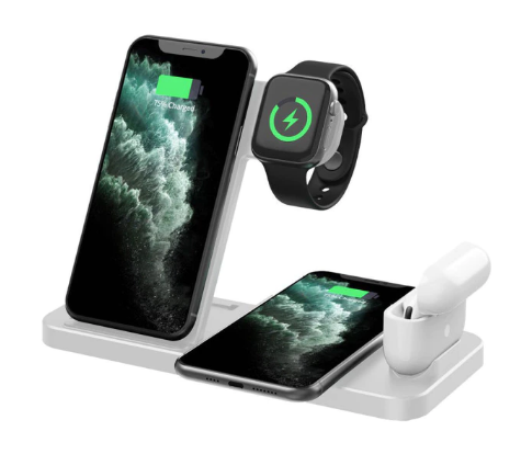 Бездротовий зарядний пристрій 4 в 1 Qi 15 Вт для iPhone 12 11 Pro XS MAX XR X 8 Apple Watch SE 6 5 4 3 AirPods 1005001552335038 фото