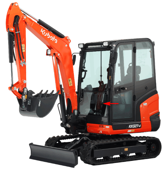 Скло переднє нижнє міні екскаватор Kubota KX027-4 RG268-47370 фото