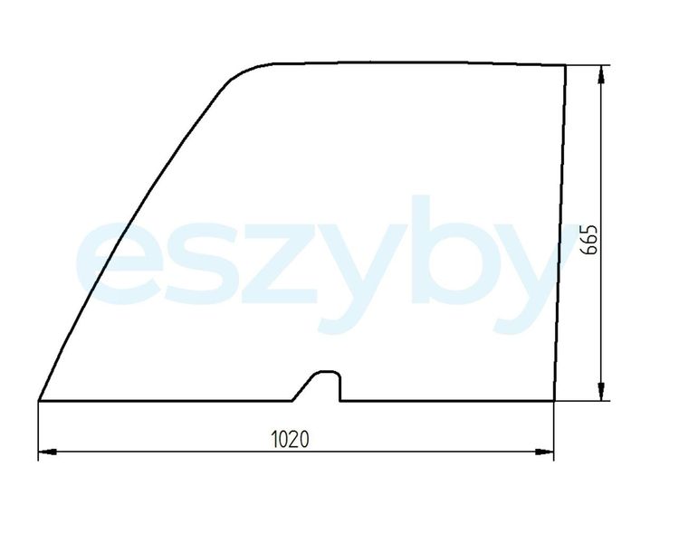 Стекло Manitou - 730.120LS 731LSU 735.120LSU 741.120T 742HL, MT 732 932 1030S 10333HLT, MVT - верхняя дверь 2943 фото