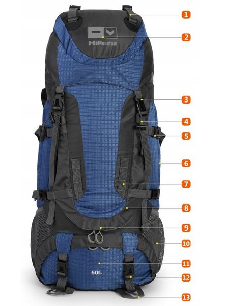 Рюкзак туристичний HI MOUNTAIN HIKER 50L+5L 8681332832 фото