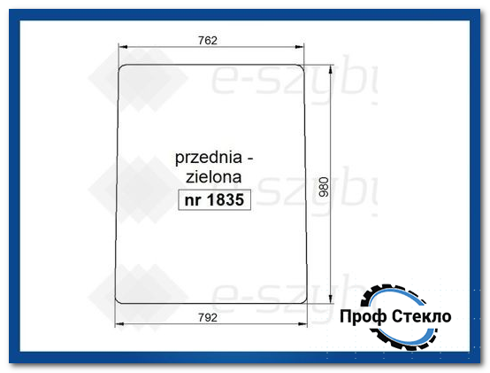 Стекло Manitou - MHT 10120L 10160 7140 860L, MLT 629.120LS 633.120T 633TLS 634.120LSU 634T - передний 1835 фото