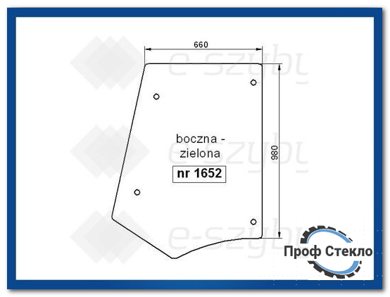 Скло екскаватор-навантажувач Case 580ST 590ST 695ST 590SR 695SR-сторонок (ліва, права) 1652 фото