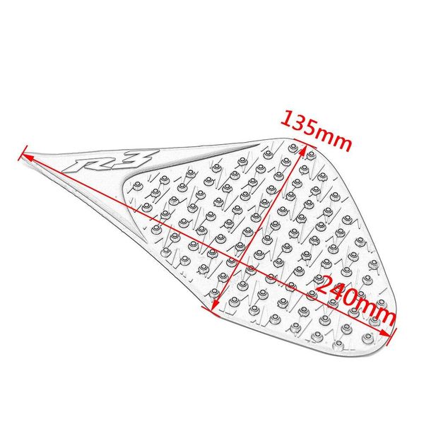 Наклейки гумові протиковзкі на бак мотоцикла Yamaha R3 YZF-R3 2015 - 2016 - 2017 32958554744 фото