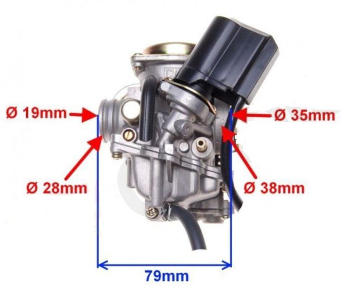 Карбюратор для скутеров с двигателем GY6 4T 56992 фото