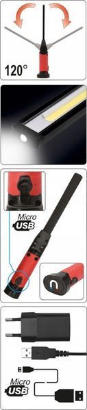 Ліхтар світлодіодний акумуляторний LED YATO YT-08518 11077595674 фото