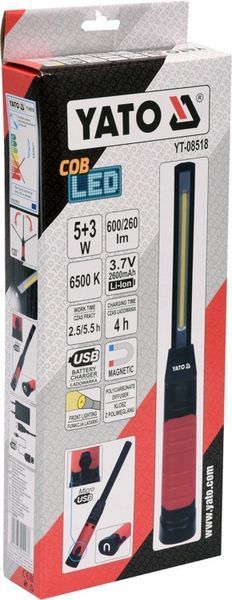 Ліхтар світлодіодний акумуляторний LED YATO YT-08518 11077595674 фото