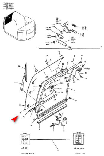 Скло переднє верхнє міні екскаватор Fiat Kobelco E70SR, E80SR, E115SR, E135SR YT02C01156P1 фото