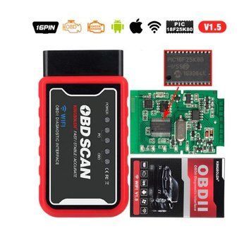 Автомобільний діагностичний сканер ELM327 V1.5 Wi-Fi USB OBD2 Android 32507663811-1 фото