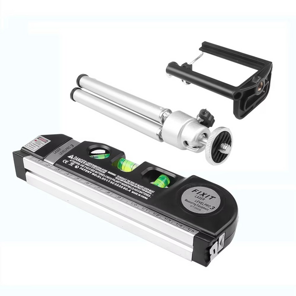 Лазерний рівень Fixit Laser Level Pro + штатив 3 в 1 лазерний рівень, рідинний рівень, рулетка 6940910453 фото