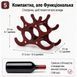 Дерев'яна винна полиця на 6 пляшок (компактний блок-органайзер) &mdash; стильна настільна підставка для вина та декору 874439 фото 2