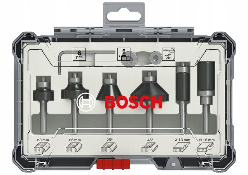 Набір кромкових фрез Bosch хвостовик 6мм 11893141266 фото