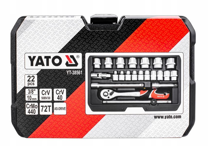 Набор инструментов 22 элемента YATO YT-38561 10696232977 фото
