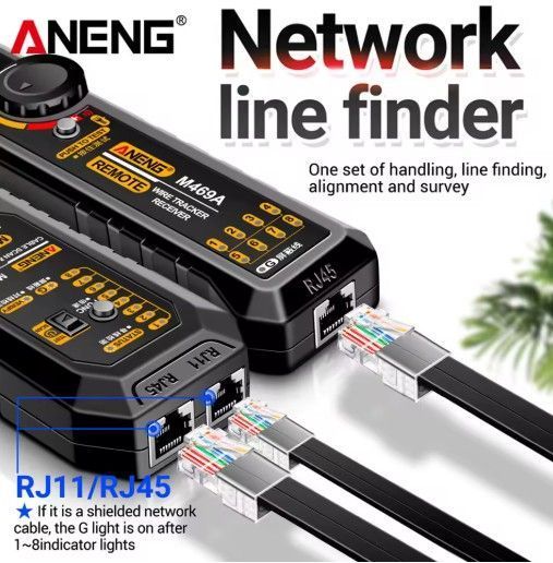 Тестер мережі ANENG M469A RJ45 RJ11 LAN 1005006438773481 фото