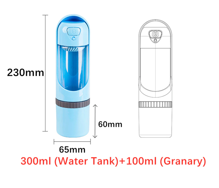 Дорожня портативна поїлка для собак 300 мл 4001315636309 фото