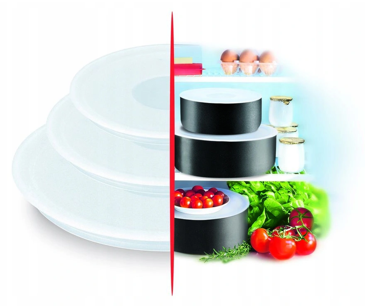 Набір кришок Tefal Ingenio 16, 18, 20 см L9019222 9679538310 фото