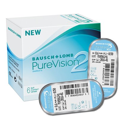 Контактні лінзи PureVision 2HD 6шт. оригінал Bausch & Lomb РОЗПРОДАЖ СКЛАДУ PureVision 2HD фото