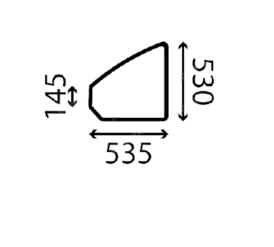 Скло дверей нижнє міні екскаватора John Deere 26G, 35G, 50G, 60G YD00004962 фото