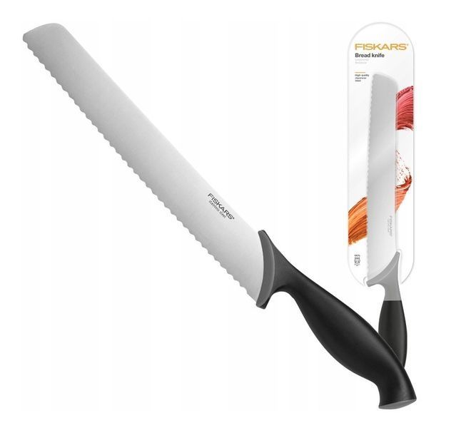 Нож для хлеба Fiskars Essential 23 см с зубчатым лезвием 744633 фото