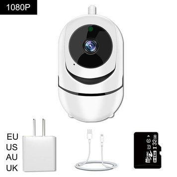 Wi-Fi радіоняня з камерою 1080P HD двостороннє аудіо нічне бачення домашня безпека + картка пам'яті 32GB 4000098340754 фото