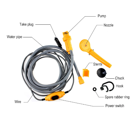 Туристичний автомобільний душ 12V 4000274562707 фото