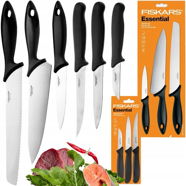 Набор ножей Fiskars Essential 6шт. 9632429685 фото