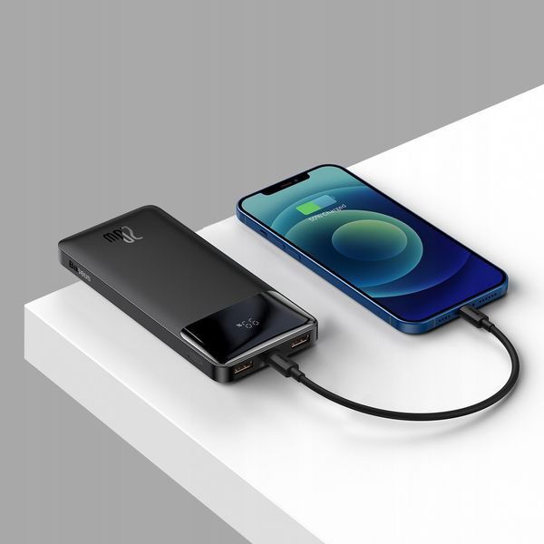 Повербанк BASEUS 10000 мАч 3xUSB USB-C QC PD 20Вт быстрая зарядка 12295108370 фото