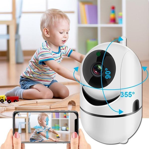 Wi-Fi радионяня с камерой 1080P HD двухстороннее аудио ночное видение домашняя безопасность + карта памяти 32G 4000098340754 фото