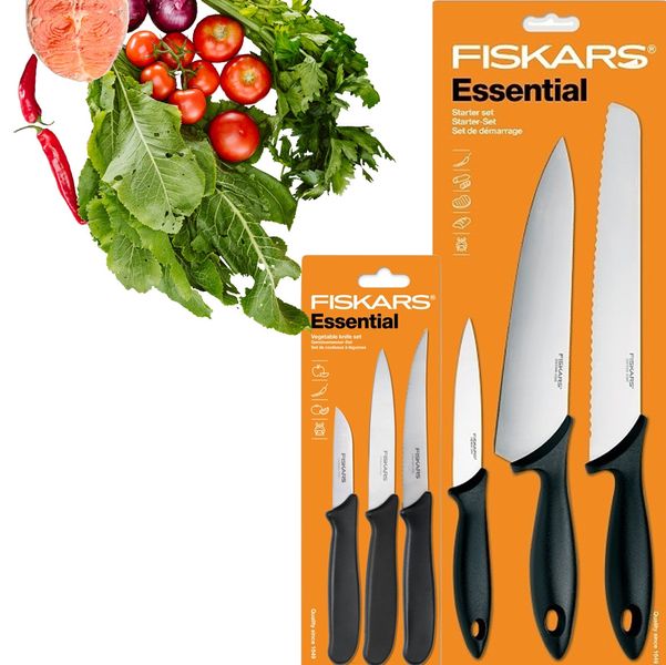 Набір ножів Fiskars Essential 6шт. 9632429685 фото