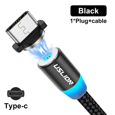 Магнітний USB-кабель Type C 1м для зарядки телефону USLION 1005002231745991-1C фото