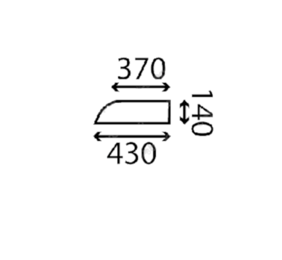 Скло двері ліве верхнє екскаватора John Deere 75D, 135D, 225DLC 4664390 фото