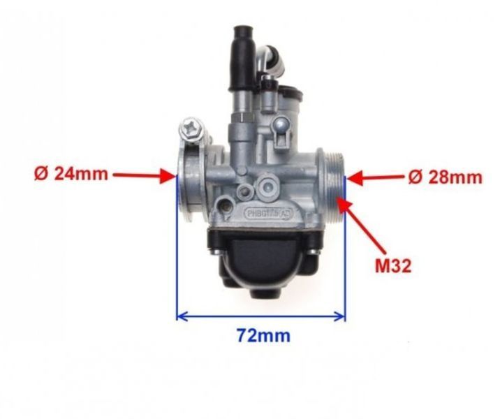 Карбюратор для мотоциклів з двигуном AM6 Aprilia CPI HM-Moto Keeway Malaguti Motorhispania Peugeot Rieju 186660 фото