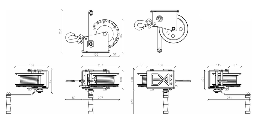 Ручная лебедка Dragon Winch DWK 25 1134 кг 61892770040 фото