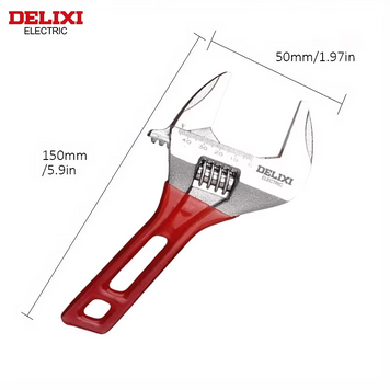 Ключ розвідний DELIXI 6" (156 мм) з розкриттям губок до 32 мм 859869 фото