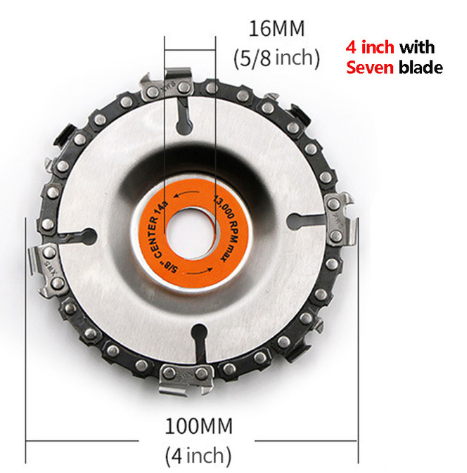Пильный диск для болгарки 100Х16 мм 7 зубьев с зубчатой цепью 4001143079257-D1 фото