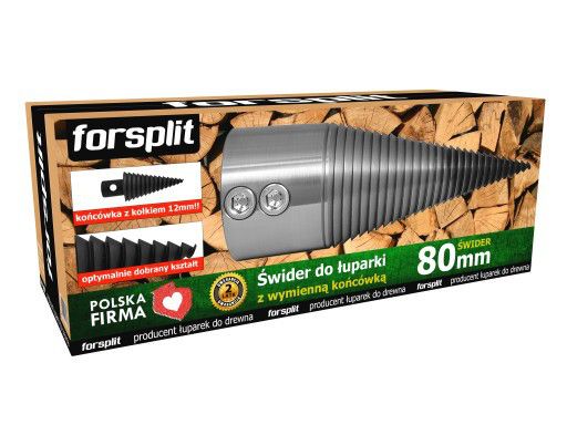 Конус для дровокола 80 мм, со сменным наконечником (дюбелем) Forsplit S080K2 6682911357 фото