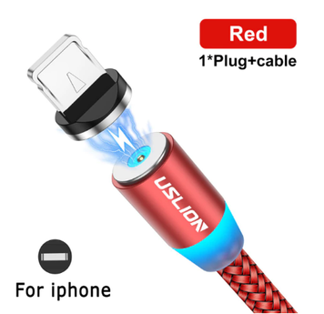 Зарядка магнітний кабель 2м USB-iOS Type-C Micro-USB (Red) 1005002231745991-2M фото