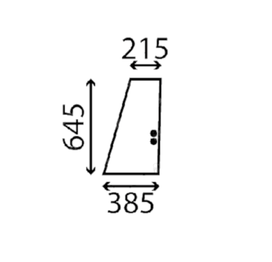 Стекло двери левое верхнее заднее экскаватора John Deere 75D, 135D, 225DLC 4664389 фото