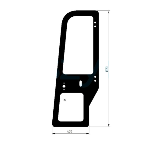 Скло дверне міні екскаватор Fiat Kobelco E18 EVOLUTION - з 2003 до 2004 року. 2222640 фото