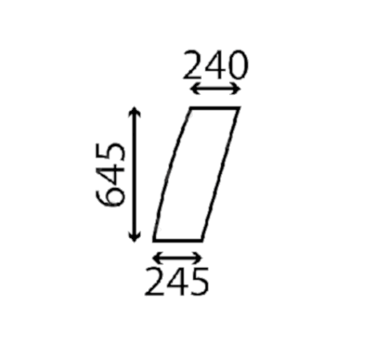 Стекло двери левое верхнее переднее экскаватора John Deere 75D, 135D, 225DLC 4664388 фото