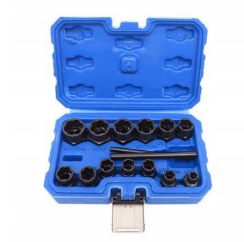 Набір екстракторів для пошкоджених болтів та гайок 15 шт (9-19 мм) Cr-Mo 4000342262416 фото