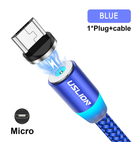 Магнітний Micro USB кабель 2м для зарядки телефону USLION 1005002231745991-2M фото