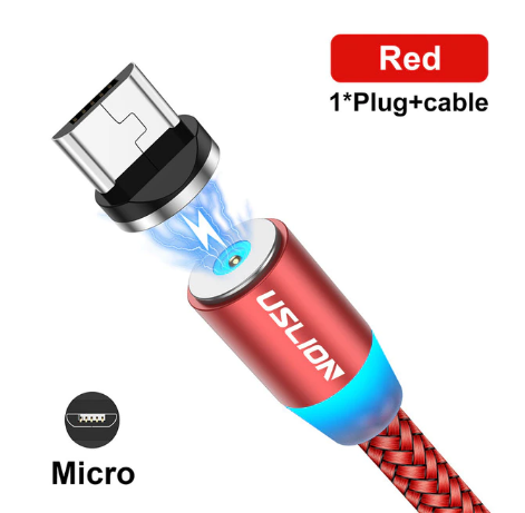 Магнітний Micro USB кабель 2м для зарядки телефону USLION 1005002231745991-2M фото