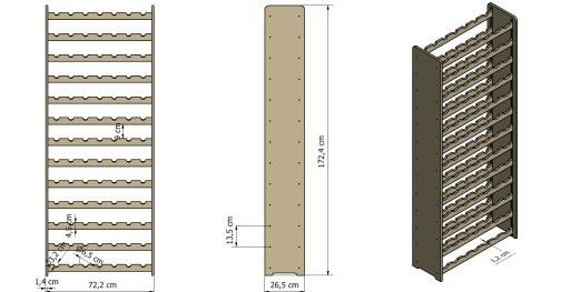 Винная полка деревянная RW-20-91 натуральный дуб 7169548908 фото