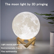 Светильник настольный, ночник "Perfect Moon" 3D в форме луны 16 цветов + пульт 32874333614 фото 2